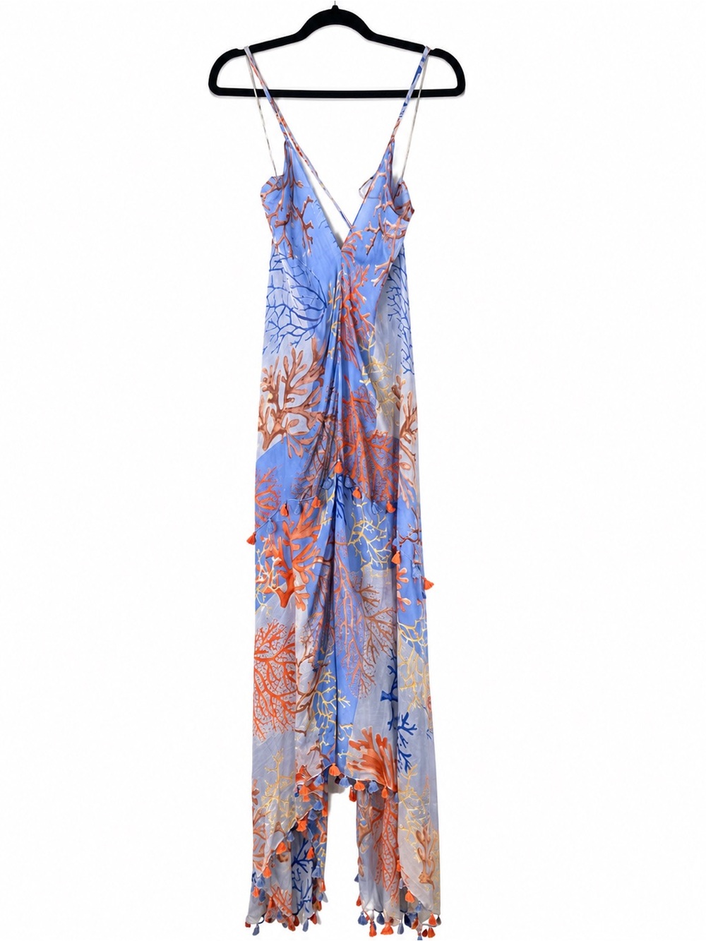 Aratta 🪸 Coral Fields Print | Midi/Maxi | Backless | Slip Dress | Sheer - Picture 4 of 11